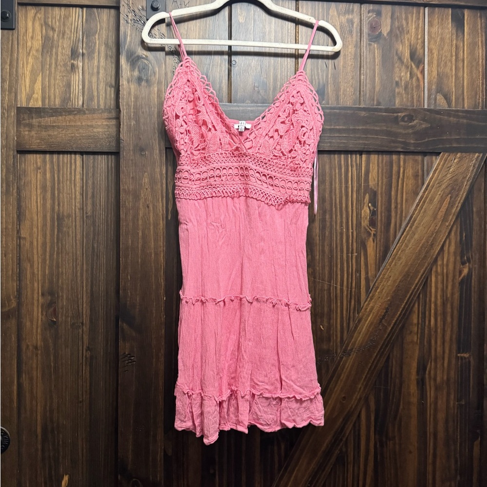 Iris Pink Lace Dress